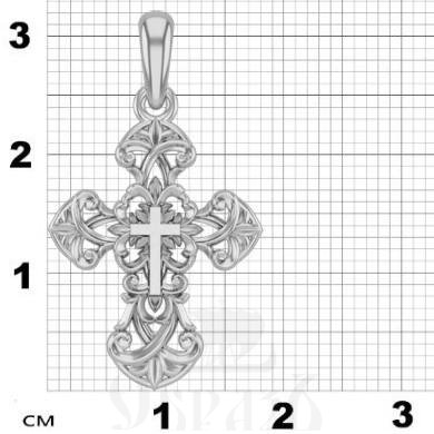 крест «спаси и сохрани», серебро 925 проба с родированием (арт. 17.049р)