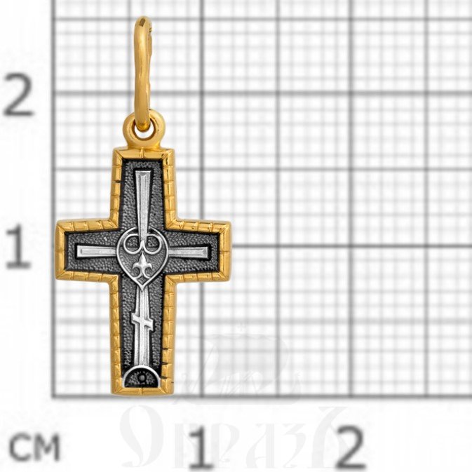 крест «голгофа. молитва», серебро 925 проба с золочением (арт. 101.240)