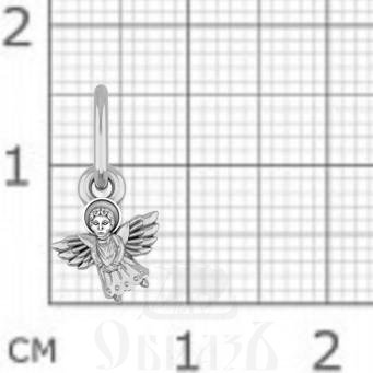 подвеска «ангелочек», серебро 925 проба с платинированием (арт. 18.059р)