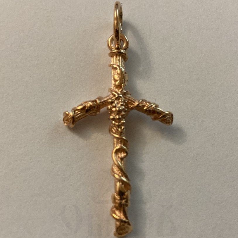 грузинский крест святой нины, золото 585 пробы красное (арт. 807-з5к)